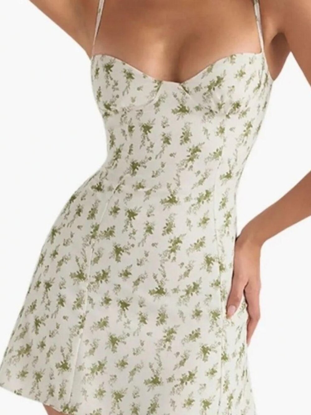 House of CB Christiana Mini Dress in Garden Print - Size S